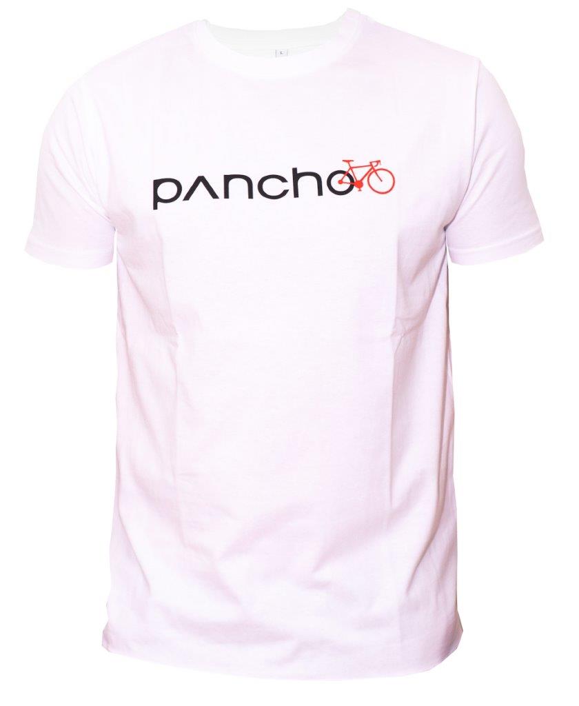 Panchowheels x Dirt Love T-Shirt "Red Cyclist", white - MY20 