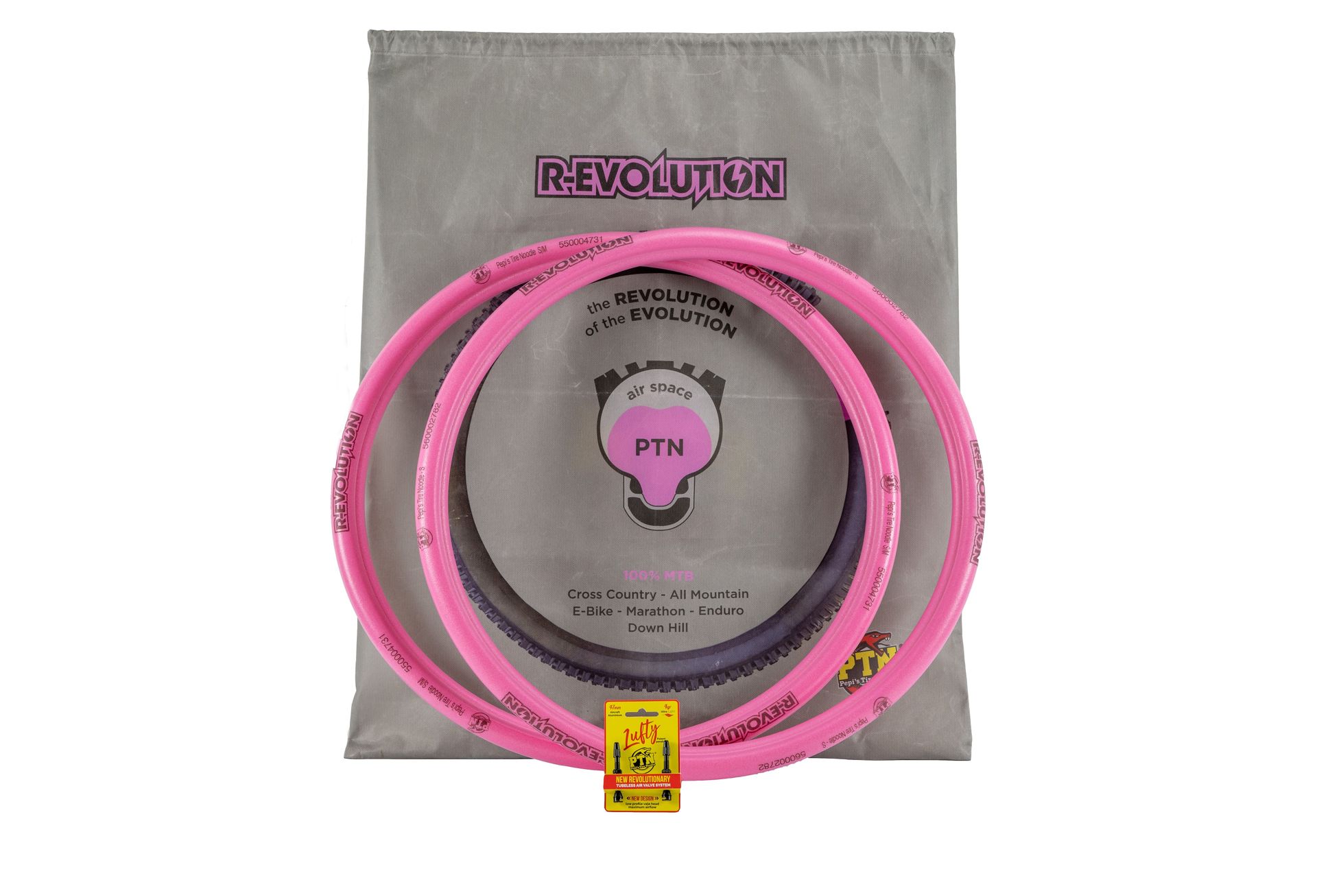 Pepi´s Tire Noodle, R-Evolution - 2 Stk. inkl. 47mm Lufty Ventilen, M/L, 29"