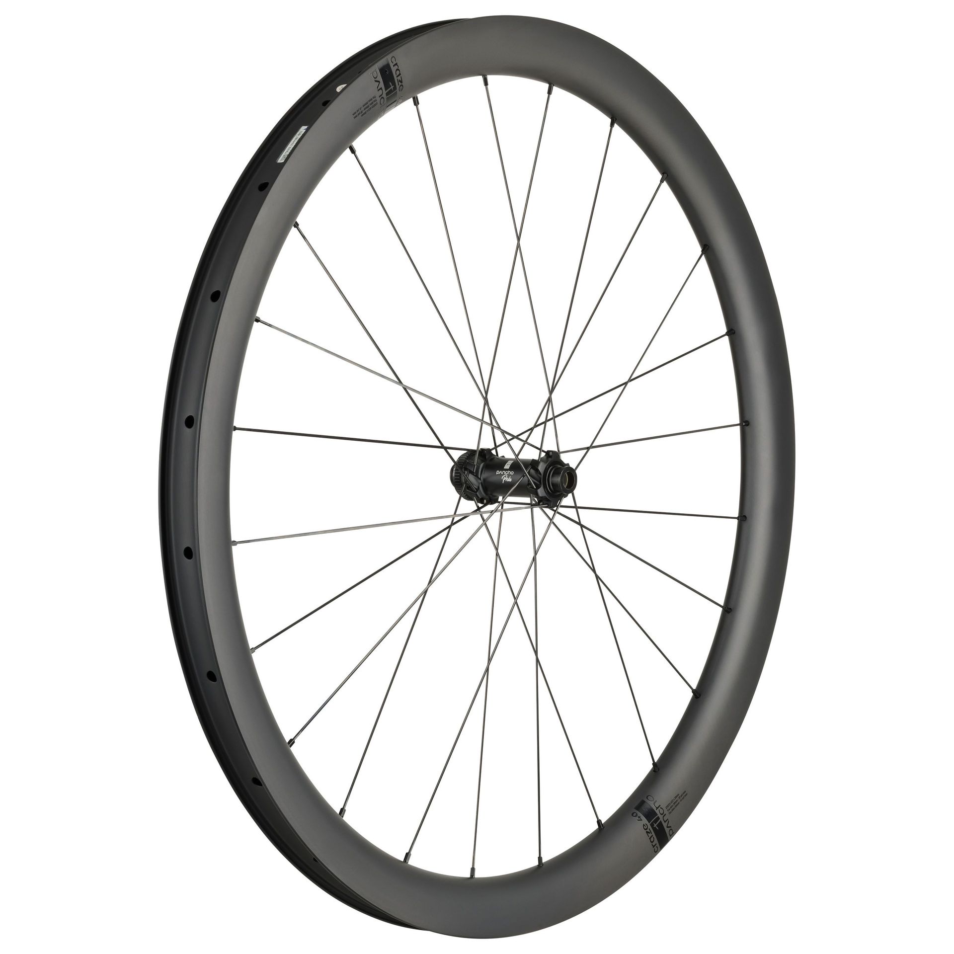 Panchowheels-Panchowheels Vorderrad Craze 40 Carbon 700c / Pancho Nabe Centerlock, 100/12mm_PW445-VRCL12_