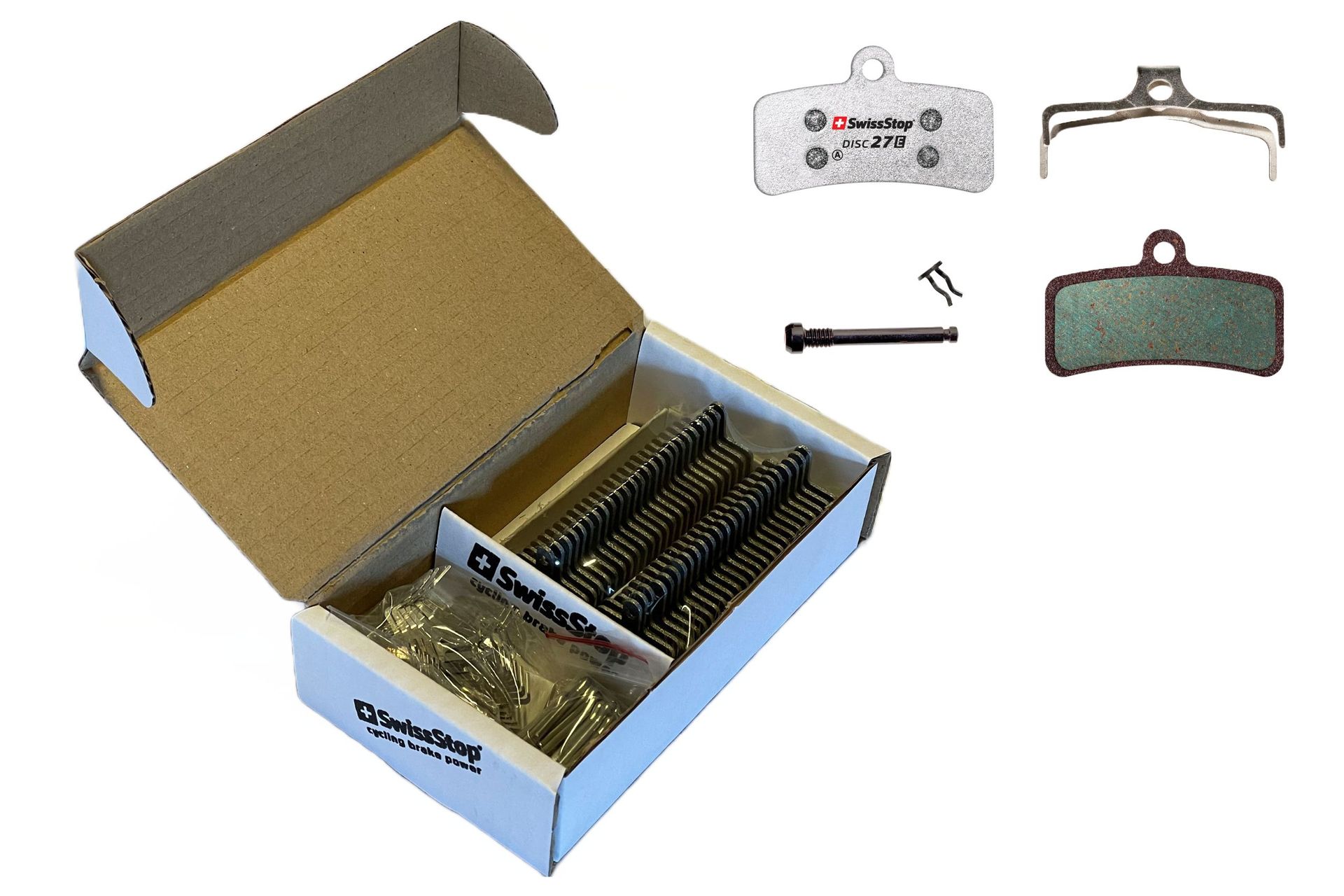 SwissStop Bremsbeläge Disc 27 E (Shimano), Werkstattverpackung, 25 Paar